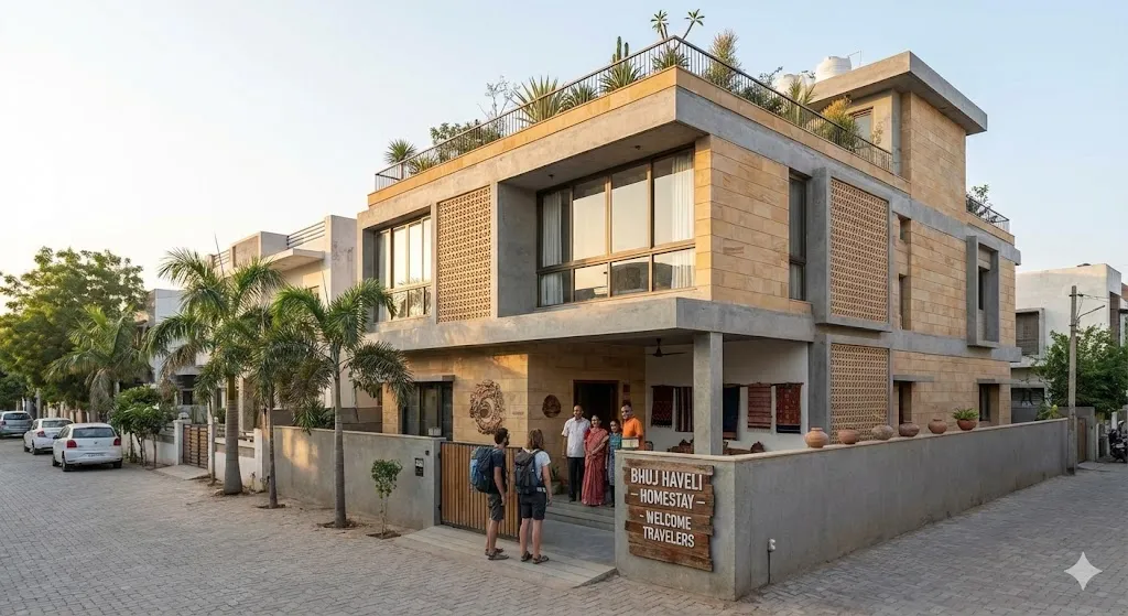 Village homestay setting in Kutch